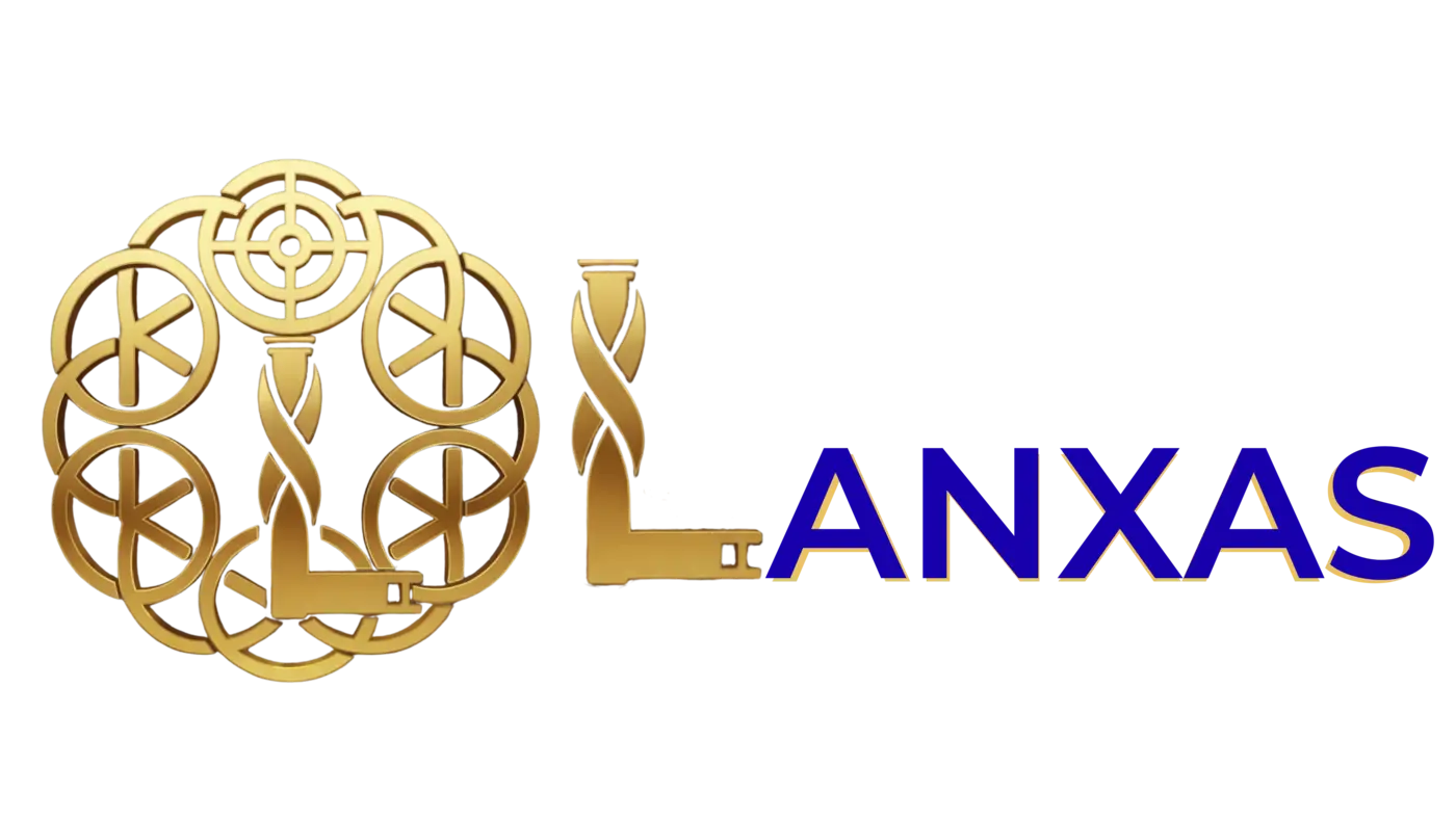 Logo LANXAS avec emblème or